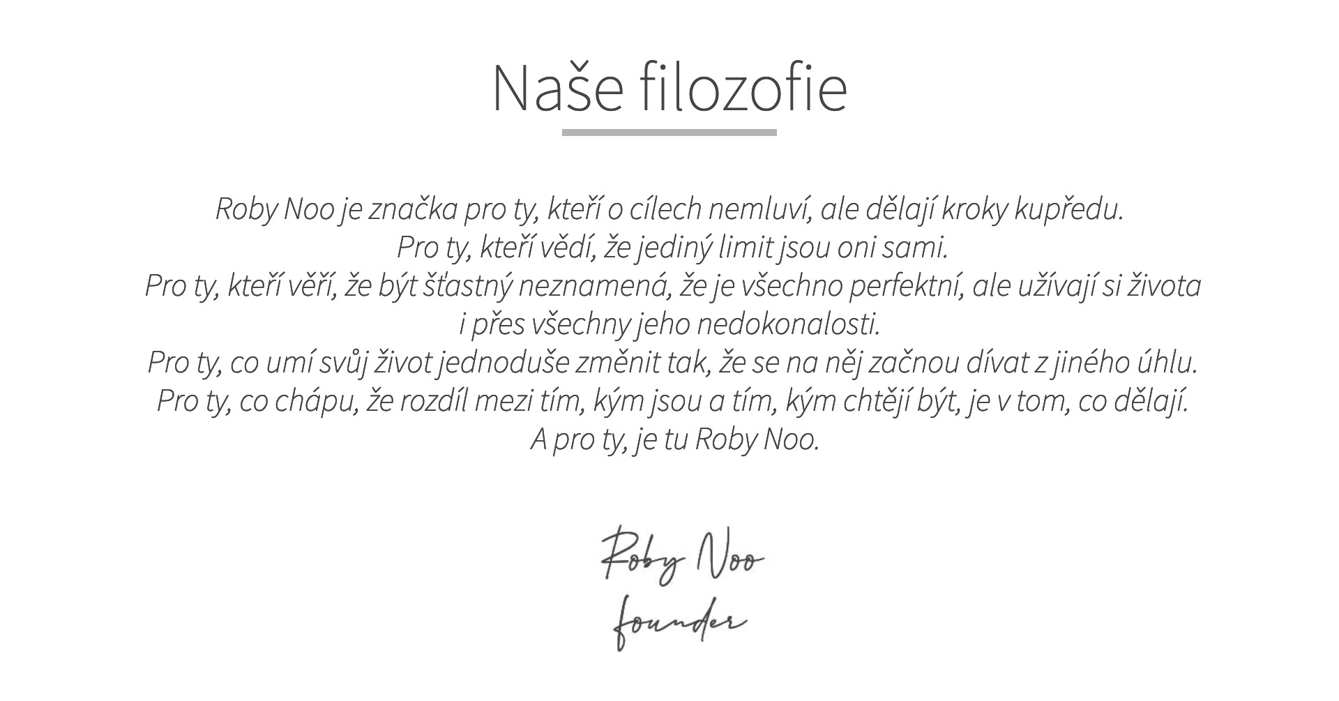 Naše filozofie (1)